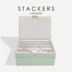 画像1: 【STACKERS】クラシック　ジュエリーボックス　選べる2個セット 2set　セージグリーン　Sage Green　スタッカーズ (1)