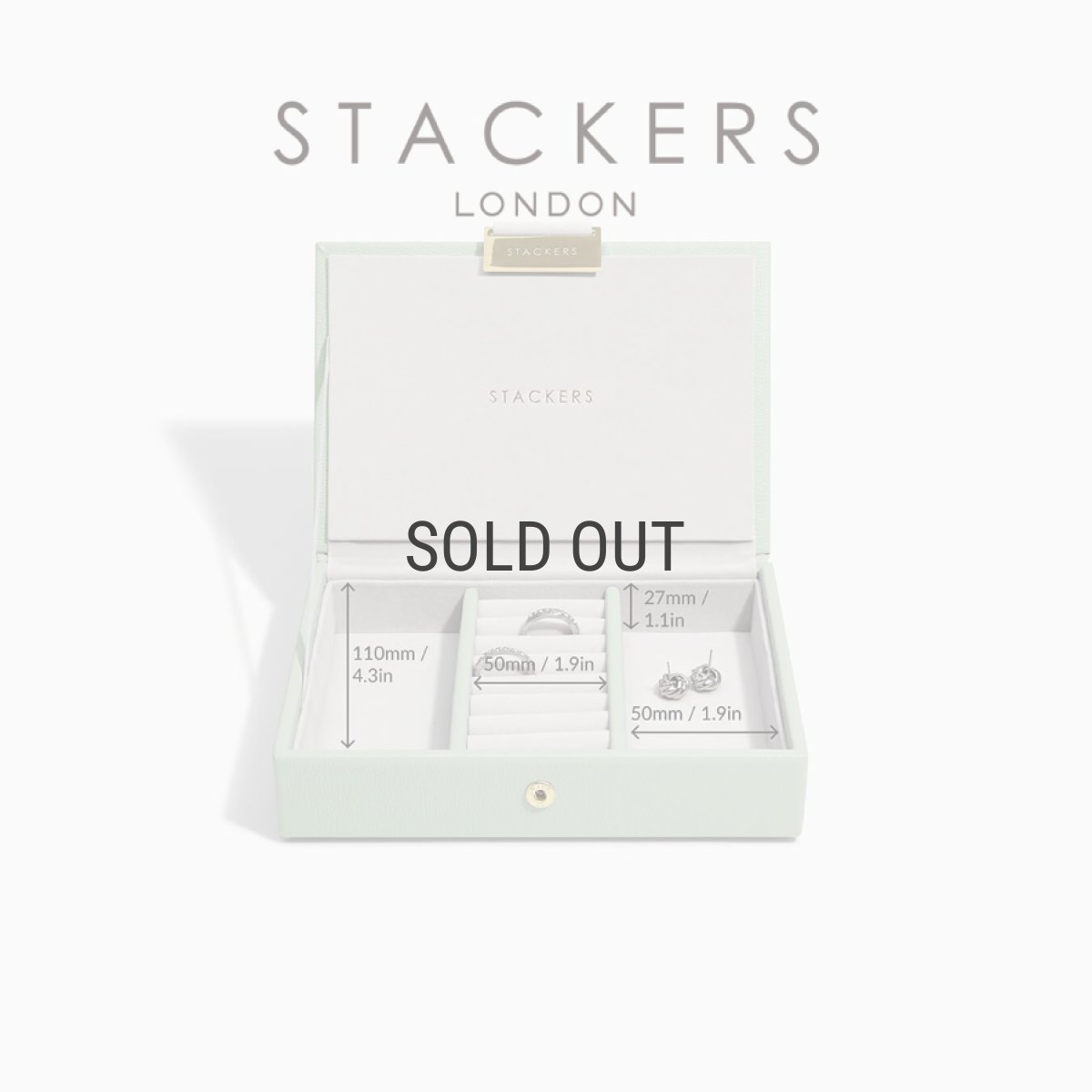 画像3: 【STACKERS】ミニ ジュエリーボックス 選べる2個セット 2set  セージグリーン SageGreen スタッカーズ　ロンドン　UK (3)