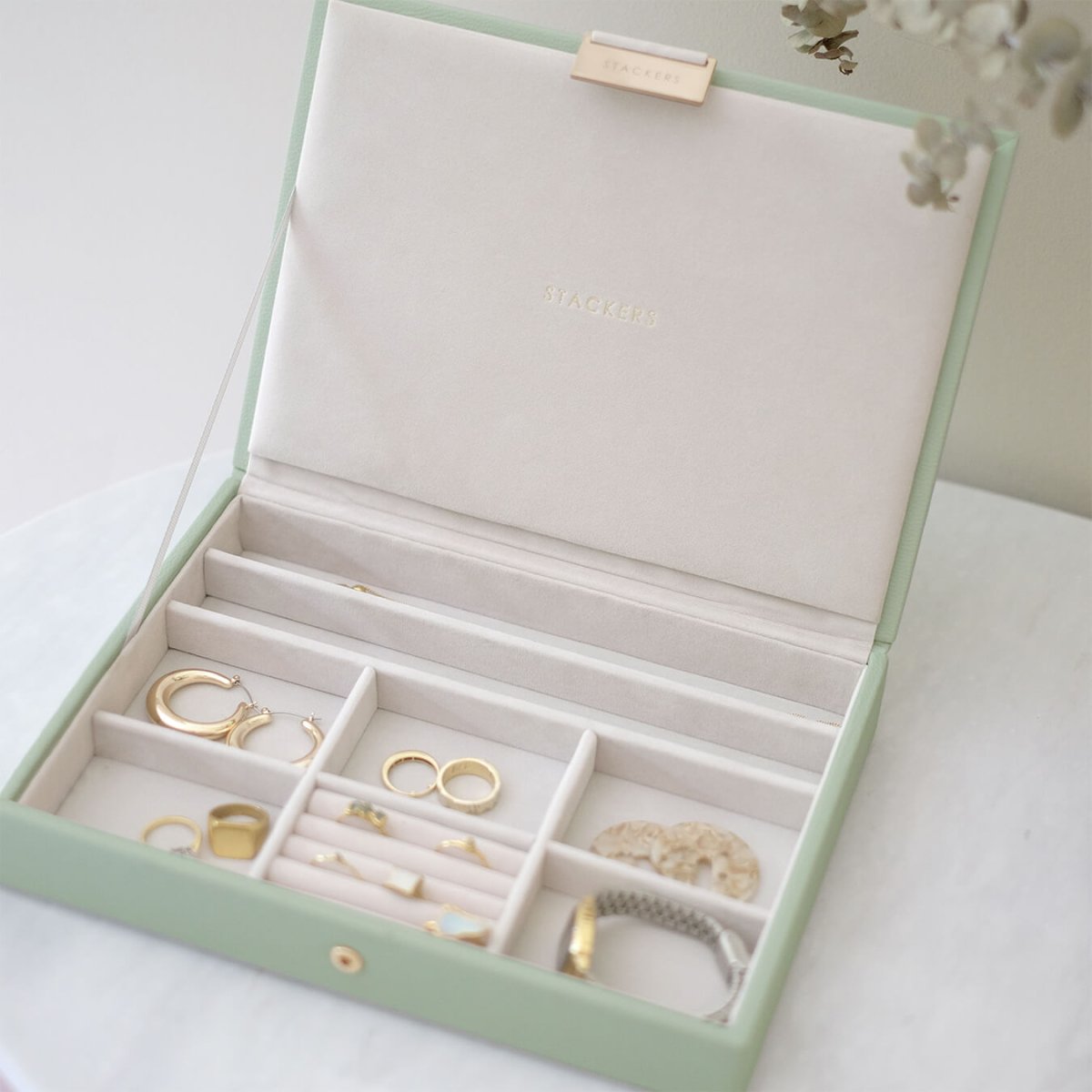 画像7: 【STACKERS】クラシック　ジュエリーボックス Lid リッド セージグリーン Sage green　スタッカーズ ロンドン イギリス (7)