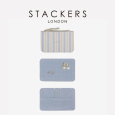 画像4: 【STACKERS】ストライプアコーディオン  Stripe Accordion 　オートミール＆ブルーOatmeal＆Blue　スタッカーズ　イギリス　ロンドン (4)