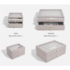 画像9: 【STACKERS】スーパーサイズ　ドロワー　グラス　リッド Glass Lid　ジュエリーケース  ペブルグレー Pebble Grey スタッカーズ (9)