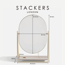 画像11: 【STACKERS】ドレッシンング テーブル ミラー ＆ ジュエリースタンド Dressing Table Mirror & Jewellery Stand トープグレージュ Taupe スタッカーズ (11)