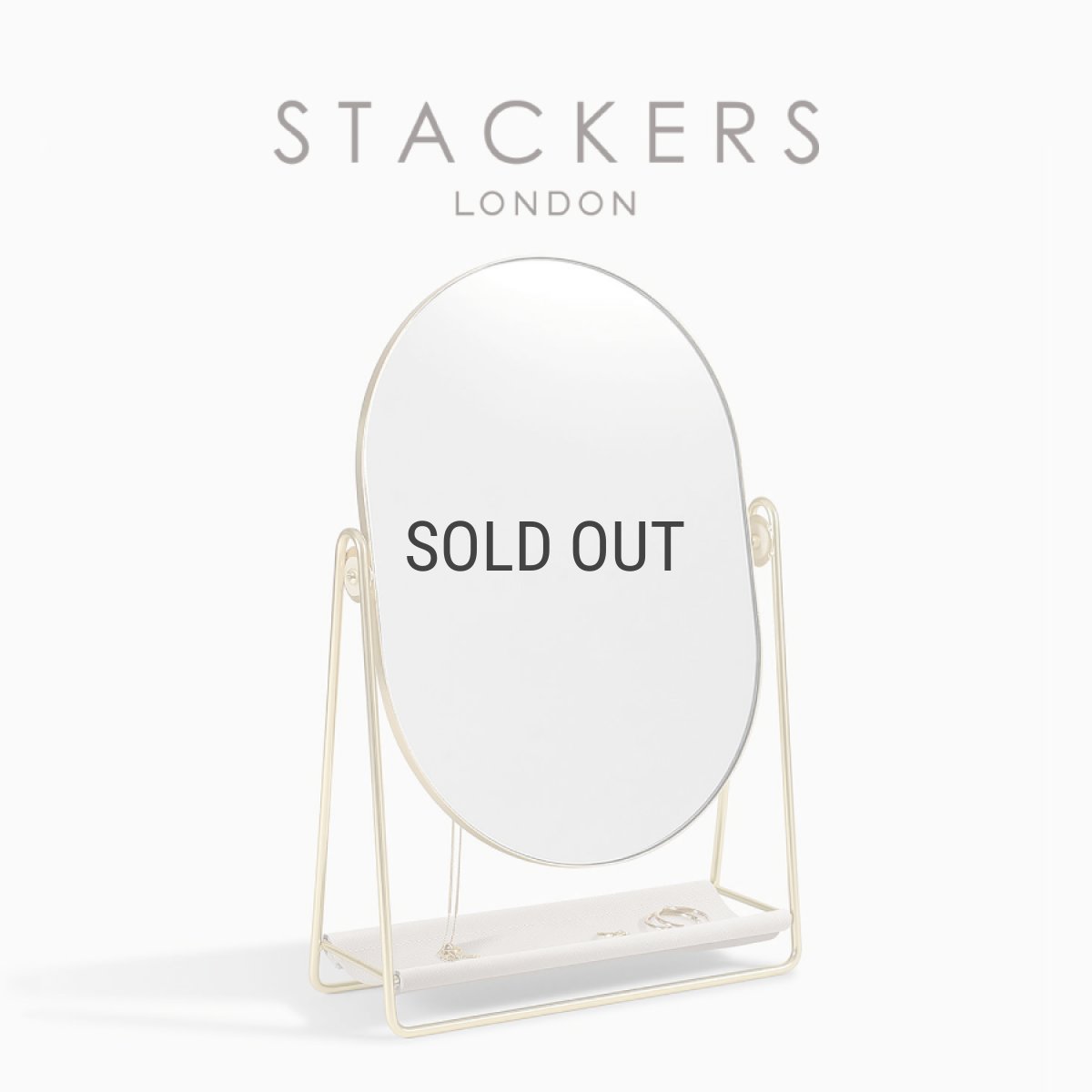 画像2: 【STACKERS】ドレッシング テーブル ミラー ＆ ジュエリースタンド Dressing Table Mirror & Jewellery Stand トープ　グレージュ Taupe スタッカーズ (2)