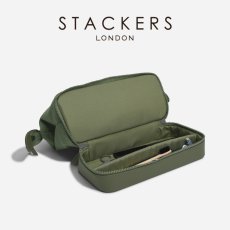 画像4: 【STACKERS】キャンバス　ドクターズ　スタイル　ウォッシュバッグ　キャンバス グリーン　Canvas Doctor’s style Wash Bag  Canvas Green  スタッカーズ 　イギリス　ロンドン (4)