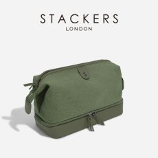 画像3: 【STACKERS】キャンバス　ドクターズ　スタイル　ウォッシュバッグ　キャンバス グリーン　Canvas Doctor’s style Wash Bag  Canvas Green  スタッカーズ 　イギリス　ロンドン (3)