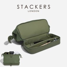 画像1: 【STACKERS】キャンバス　ドクターズ　スタイル　ウォッシュバッグ　キャンバス グリーン　Canvas Doctor’s style Wash Bag  Canvas Green  スタッカーズ 　イギリス　ロンドン (1)