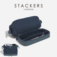 画像1: 【STACKERS】キャンバス　ドクターズ　スタイル　ウォッシュバッグ　キャンバス ブルー　Canvas Doctor’s style Wash Bag  Canvas Blue  スタッカーズ 　イギリス　ロンドン (1)