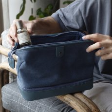 画像16: 【STACKERS】キャンバス　ドクターズ　スタイル　ウォッシュバッグ　キャンバス ブルー　Canvas Doctor’s style Wash Bag  Canvas Blue  スタッカーズ 　イギリス　ロンドン (16)