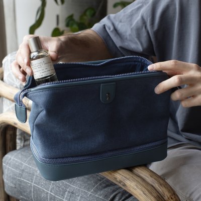 画像2: 【STACKERS】キャンバス　ドクターズ　スタイル　ウォッシュバッグ　キャンバス グリーン　Canvas Doctor’s style Wash Bag  Canvas Green  スタッカーズ 　イギリス　ロンドン