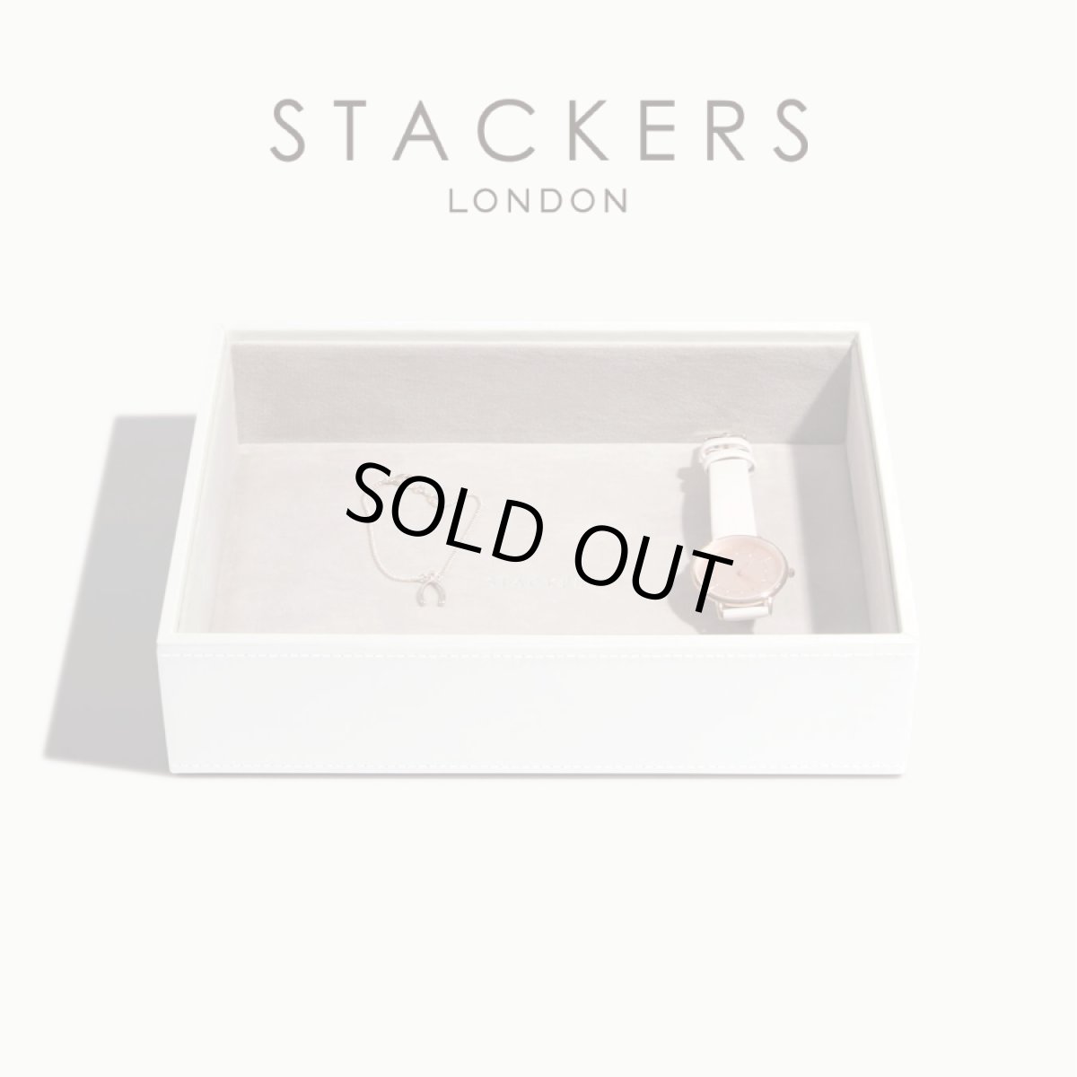 画像1: 【STACKERS】クラシック ジュエリーボックス  Open オープン  ホワイト White スタッカーズ ロンドン イギリス (1)
