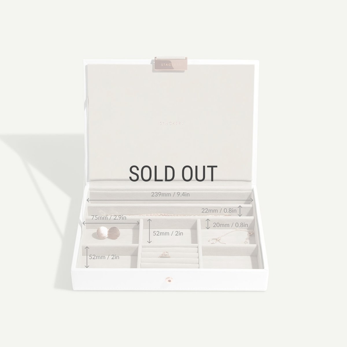 画像17: 【STACKERS】クラシック ジュエリーボックス  Lid リッド　（蓋付ケース） ホワイト&ローズゴールド　White & RoseGold スタッカーズ ロンドン イギリス (17)