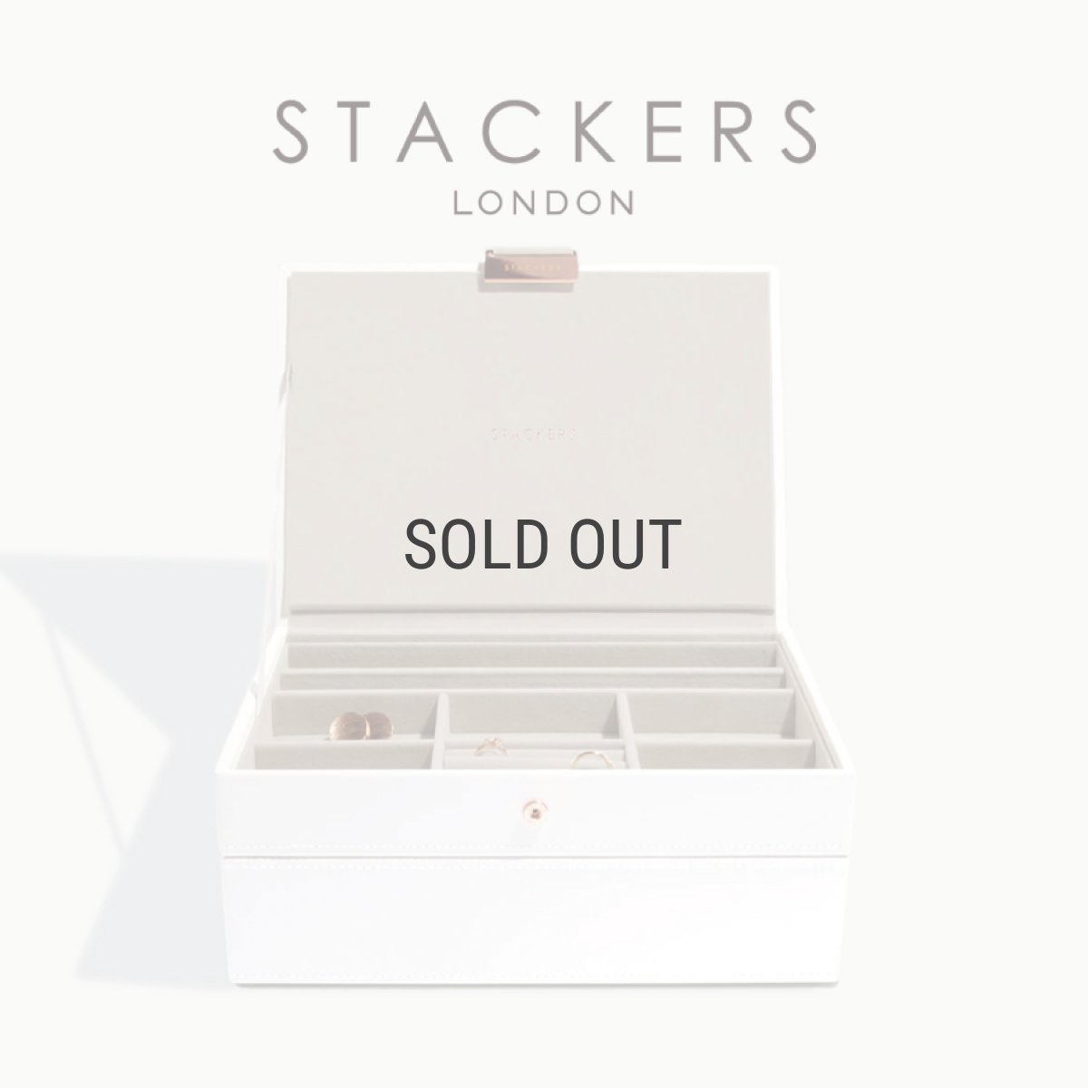 画像1: 【STACKERS】クラシック　ジュエリーボックス　選べる2個セット 2set　ホワイト＆ローズゴールド　White&RoseGold　スタッカーズ (1)