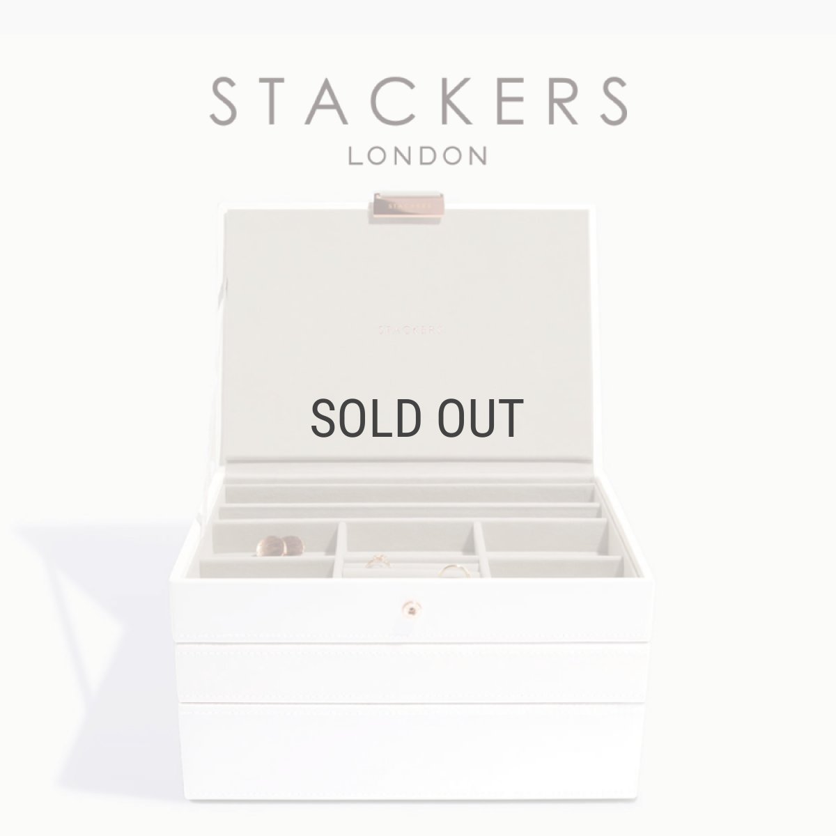 画像1: 【STACKERS】クラシック　ジュエリーボックス 選べる 3個セット　ホワイト&ローズゴールド　Whtie & Rose Gold スタッカーズ (1)