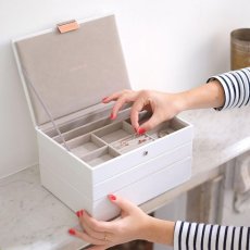 画像3: 【STACKERS】クラシック ジュエリーボックス  Lid リッド　ホワイト&ローズゴールド　White & RoseGold スタッカーズ ロンドン イギリス (3)