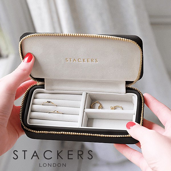 【色: ラベンダー】STACKERS LONDON トラベルジュエリーボックス