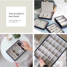 画像4: 【STACKERS】クラシック　ジュエリーボックス 　選べる4個セット   ネイビーペブル 4set Navy Pebble スタッカーズ (4)