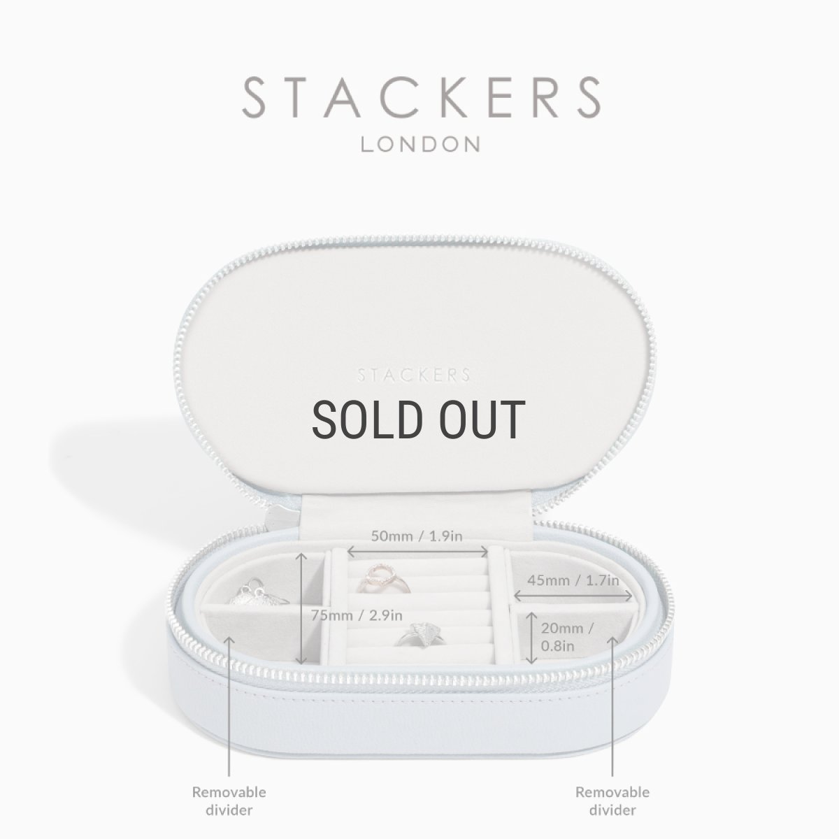 画像11: 【STACKERS】トラベルジュエリーボックス オーバル ラベンダー Lavender Travel Oval　スタッカーズ (11)