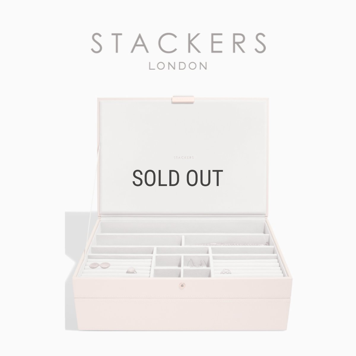 画像1: 【STACKERS】スーパーサイズ　ジュエリーボックス 　選べる2個セット　2set　ブラッシュピンク　Blush Pink  　スタッカーズ　ロンドン　UK　 (1)