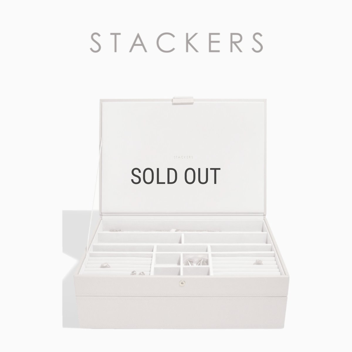 画像1: 【STACKERS】スーパーサイズ　ジュエリーボックス 　選べる2個セット　2set　トープ グレージュ　Taupe 　スタッカーズ　ロンドン　UK　 (1)