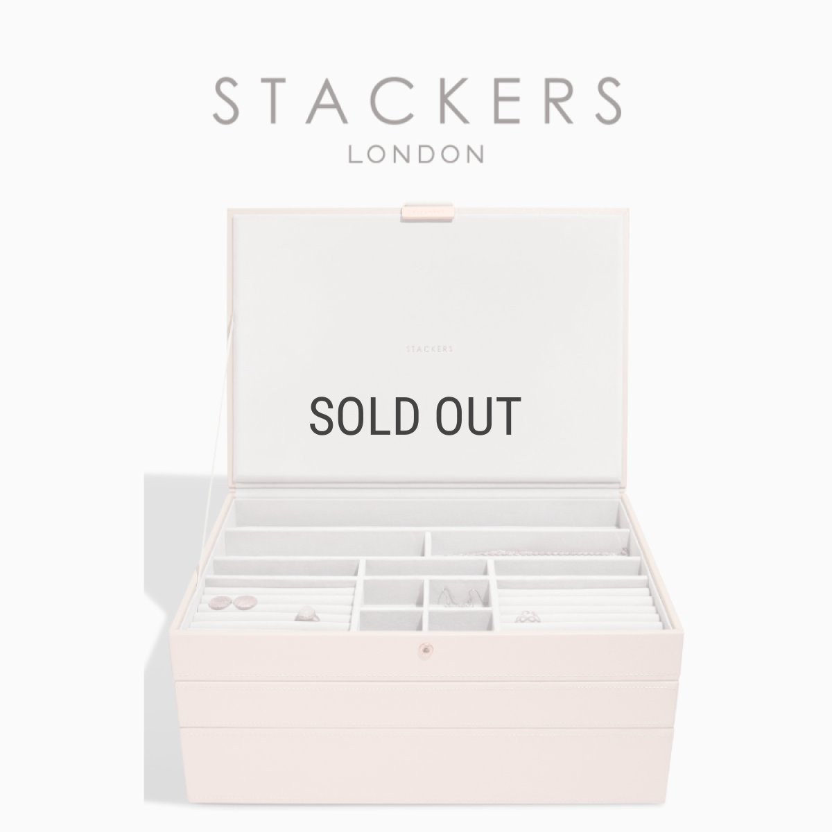 画像1: 【STACKERS】スーパーサイズ　ジュエリーボックス 　選べる3個セット　3set　ブラッシュピンク　Blush Pink  　スタッカーズ　ロンドン　UK　 (1)