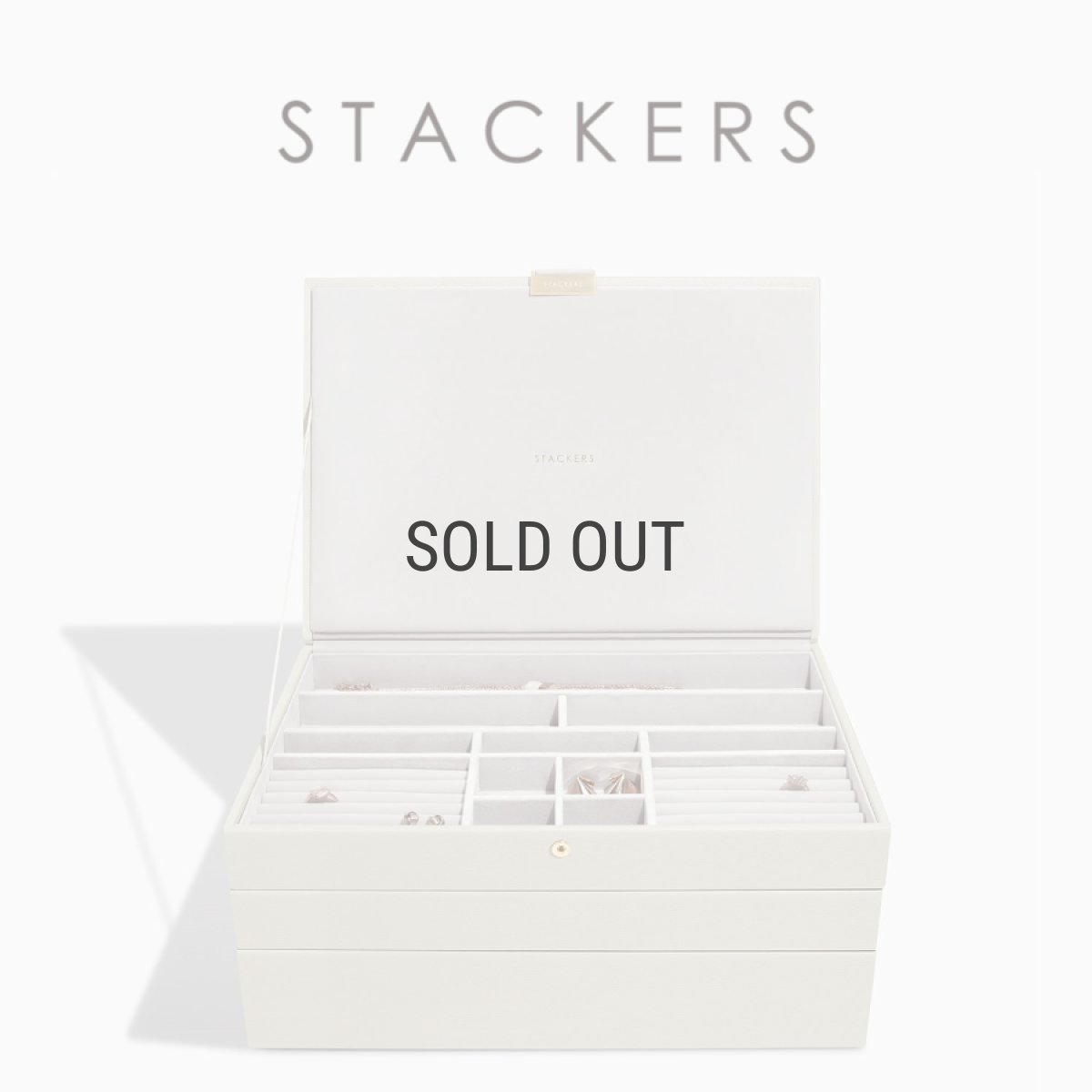 画像1: 【STACKERS】スーパーサイズ　ジュエリーボックス 　選べる3個セット　3set　オートミール　Oatmeal  　スタッカーズ　ロンドン　UK　 (1)