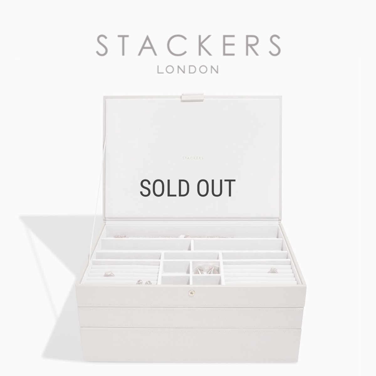 画像1: 【STACKERS】スーパーサイズ　ジュエリーボックス 　選べる3個セット　3set　トープ グレージュ　Taupe  　スタッカーズ　ロンドン　UK　 (1)