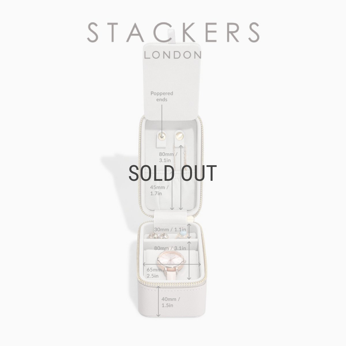 画像10: 【STACKERS】ジュエリー＆ウォッチボックス　トープ   Taupe  76329 トラベル Travel Jewellery & Watch Box   スタッカーズ　イギリス　ロンドン (10)