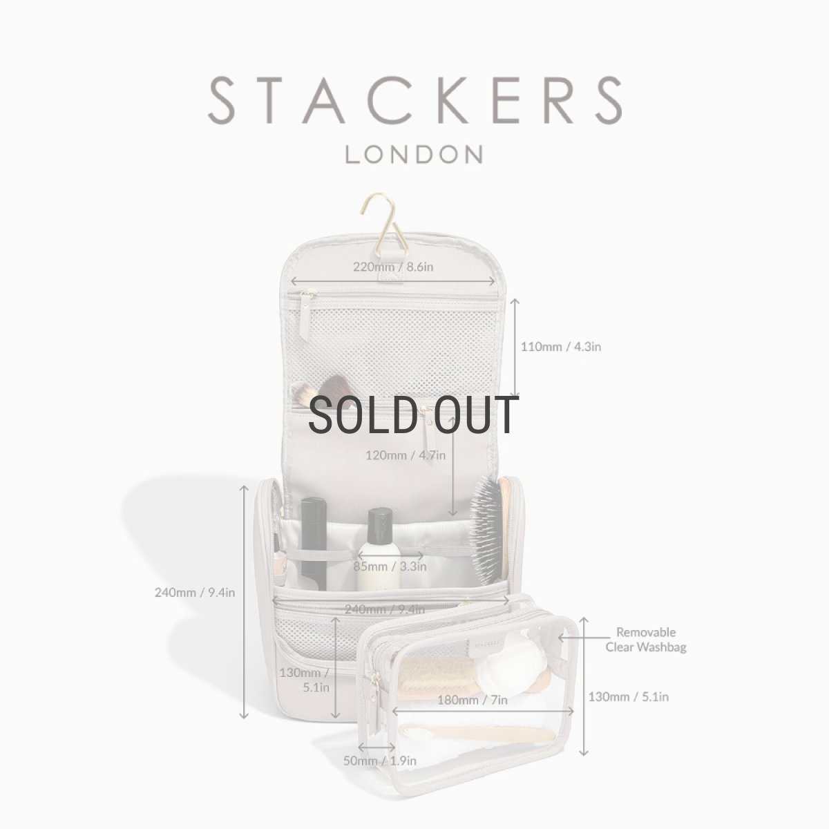 画像12: 【STACKERS】ハンギング ウォッシュバッグ Hanging Wash Bag  ブラッシュピンク Blush Pink スタッカーズ (12)