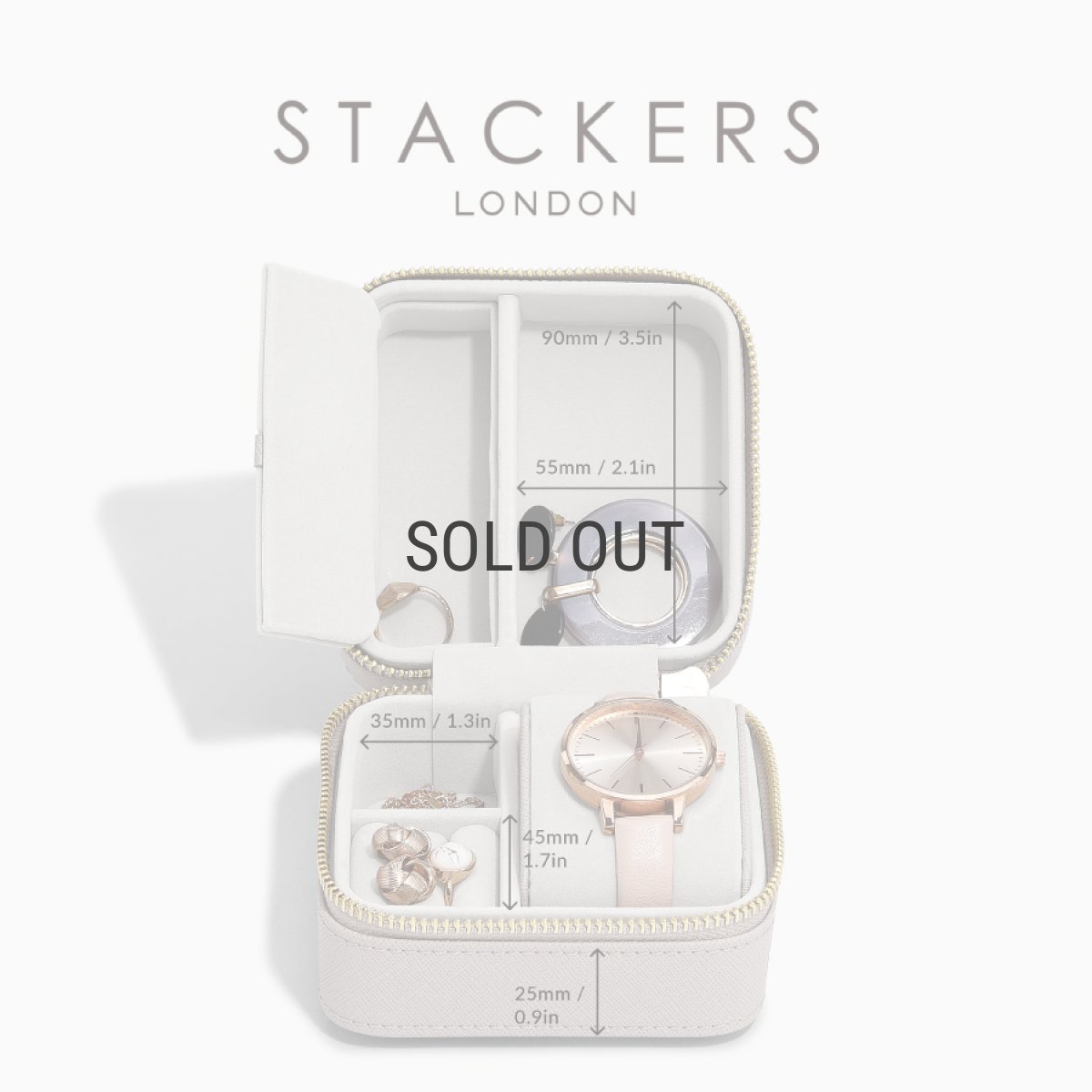 画像12: 【STACKERS】 ウォッチ&ジュエリーボックス (スクエア) トープ Taupe  Watch & Jewellery box  スタッカーズ ロンドン　UK (12)