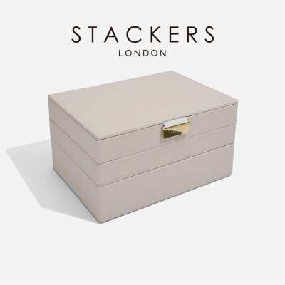 画像1: 【STACKERS】クラシック　ジュエリーボックス 選べる3個セット　トープ　グレージュ　Taupe　 ロンドン　JEWELLRY　BOX