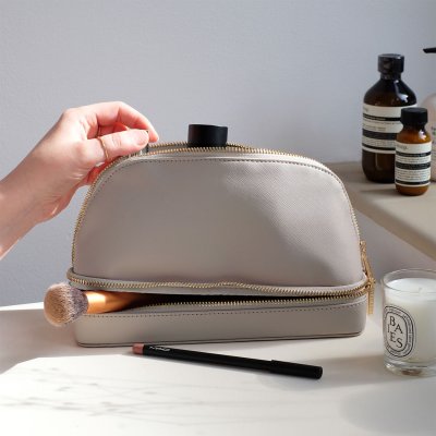 画像3: 【STACKERS】ラップアラウンド メイクアップ バッグ Wrap Around Makeup Bag トープグレージュ Taupe スタッカーズ イギリス ロンドン