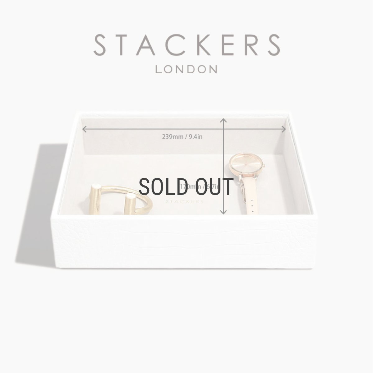 画像10: 【STACKERS】クラシック ジュエリーボックス  Open オープン  ホワイト　クロコ　White Croc スタッカーズ ロンドン イギリス (10)