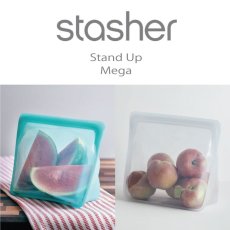 画像1: 【stasher】スタッシャー スタンドアップ　メガ　Stand Up Mega　シリコンバッグ　エコ　サスティナブル　保存用器　保存　再利用　収納　低温調理　レンジ　オーブン　食洗機 　冷凍　　 (1)