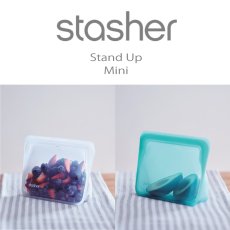 画像1: 【stasher】スタッシャー スタンドアップ　ミニ　Stand Up Mini　シリコンバッグ　エコ　サスティナブル　保存用器　 (1)
