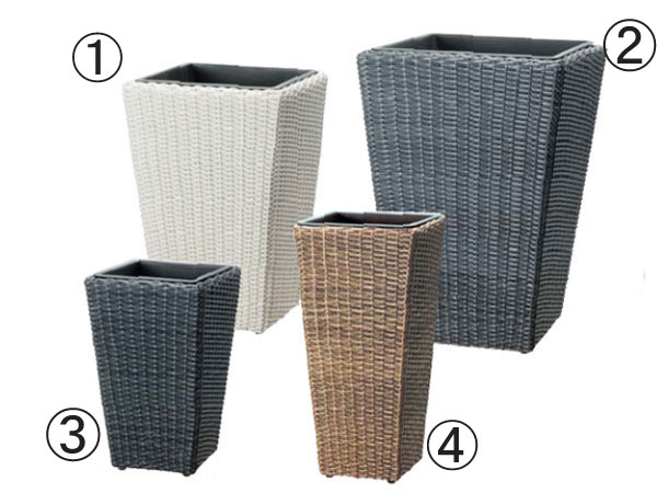Wicker Pot ウィッカーポット スクエアロング 植栽プランター 人造ラタン Nature Ave Wicker Pot ウィッカーポット スクエアロング 植栽プランター 人造ラタン Nature Ave