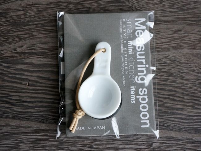 smart mini kitichen】こさじ ひも付き/小匙/計量スプーン/メジャースプーン/磁器/日本製 - Nature Ave.