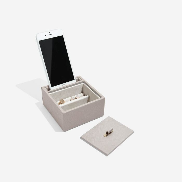 STACKERS】スマホスタンド グレージュ スマートフォン スタンド 小物入れ グレー ベージュ グレイ グレイジュ 英国 スタッカーズ  アクセサリーケース イギリス ロンドン ジュエリー アクセサリー ケース 収納 ジュエリーボックス - Nature Ave.