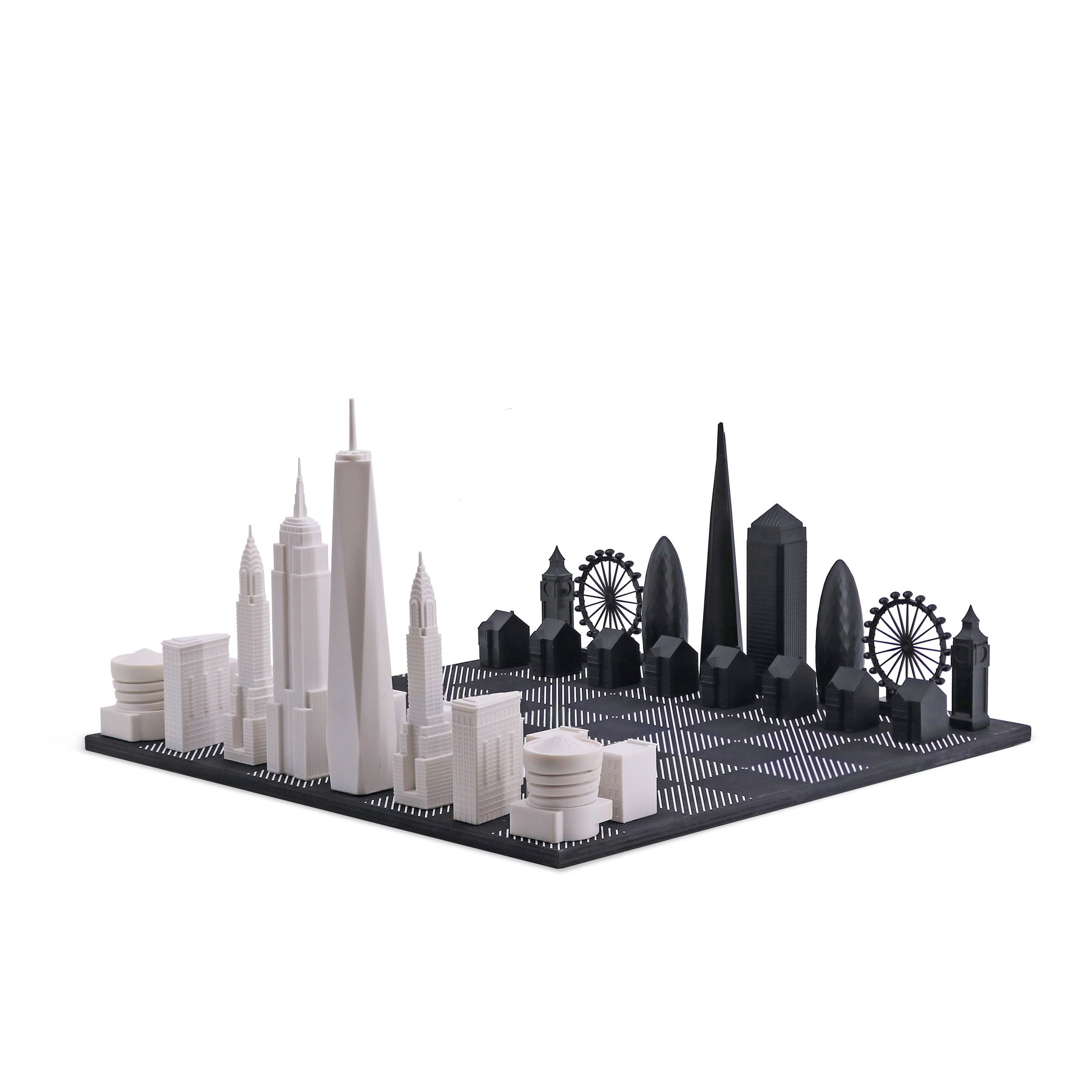 Skyline Chess ロンドンvsニューヨークエディション チェスセット チェス 木製ボード ウッド スカイラインチェス New York City Vs London Special Edition トイ オブジェ インテリア お洒落 おしゃれ かっこいい モダン ギフト ボードゲーム Nature Ave