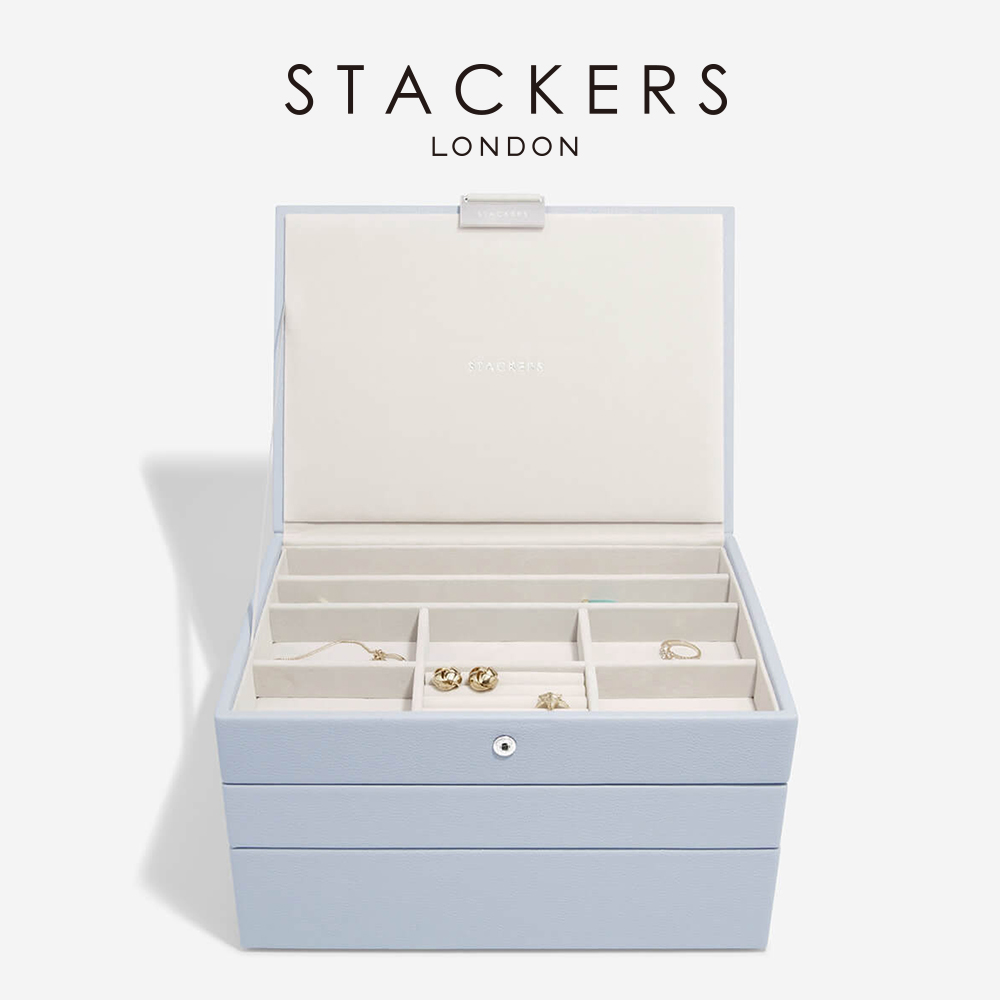 画像1: 【STACKERS】ジュエリーボックス 選べる3個セット  Lid ラベンダー lavender パープル　ライトパープル　蓋つき スタッカーズ ジュエリーケース ジュエリートレイ 重ねる 重なる アクセサリーケース イギリスデザイン ロンドン JEWELLRY　BOX (1)