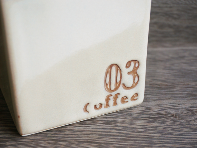 【BS】コーヒー　キャニスター　キューブ　角　四角　長方形　チーク　陶器 保存容器 カフェ アンティーク風　ロロ LOLO 日本製
