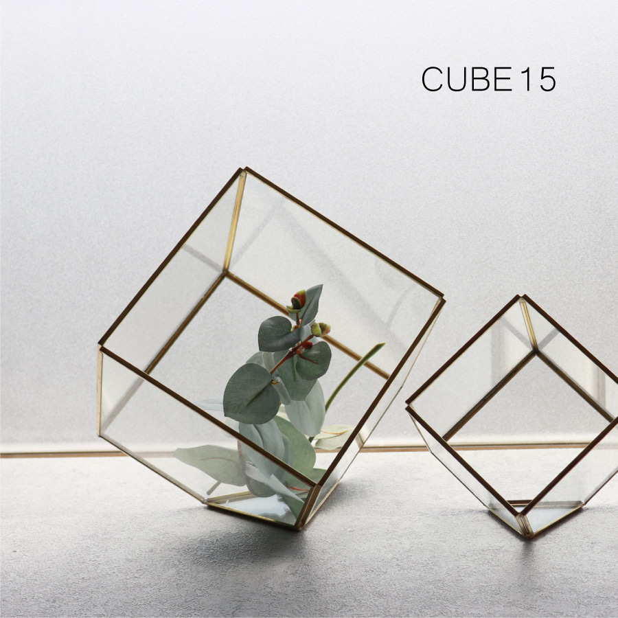 画像1: 【FARM】CUBE 15　93081　テラリウム　キューブ　15cm ガラス　Terrarium 　  (1)