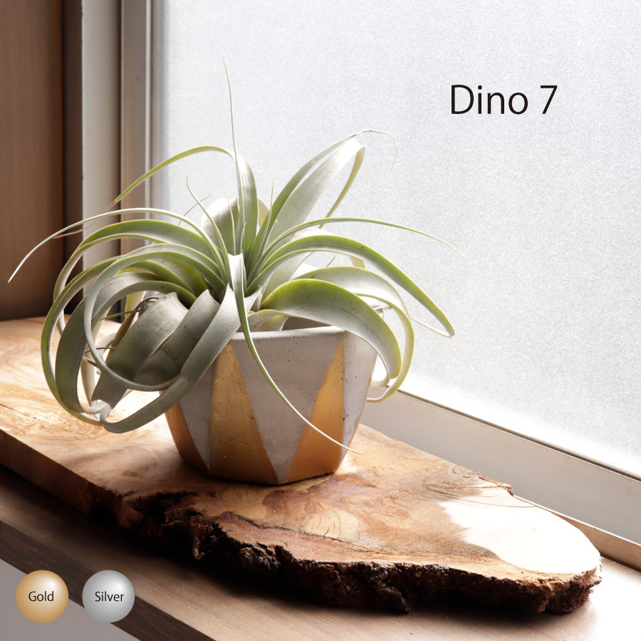 画像1: 【FARM】Dino 7 ディノ７　セメント　鉢カバー　ゴールド　シルバー　Gold Silver (1)