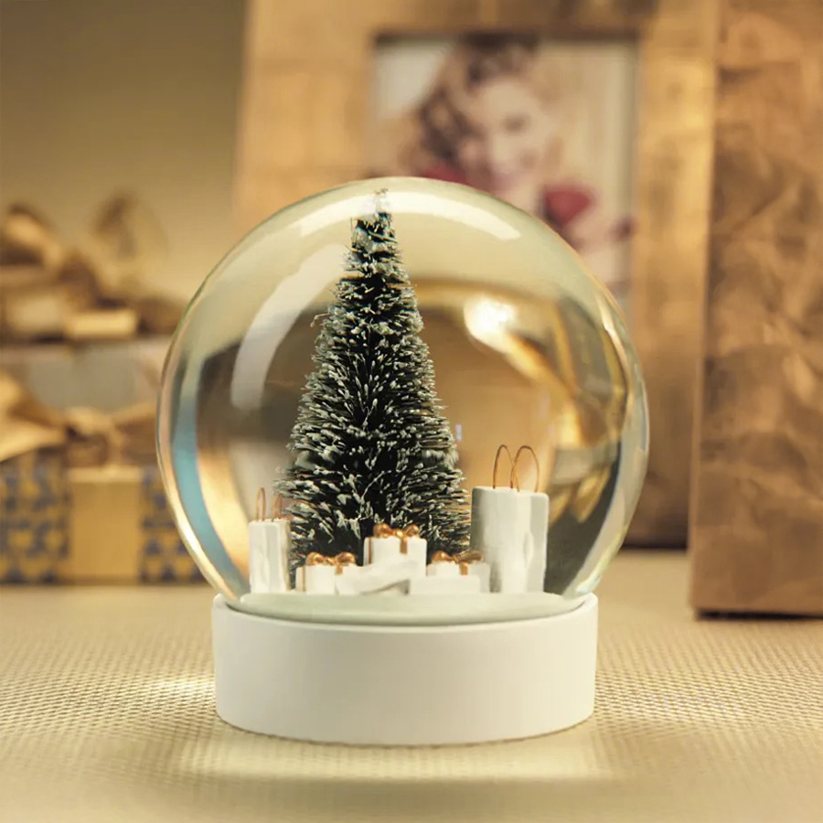 画像8: 【 HM 】ツリー&ギフト スノードーム ZODAX LA H16cm シンプルでおしゃれ (8)