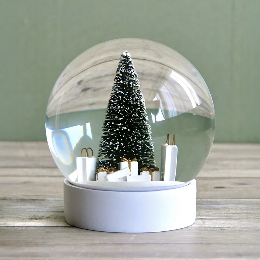 画像7: 【 HM 】ツリー&ギフト スノードーム ZODAX LA H16cm シンプルでおしゃれ (7)