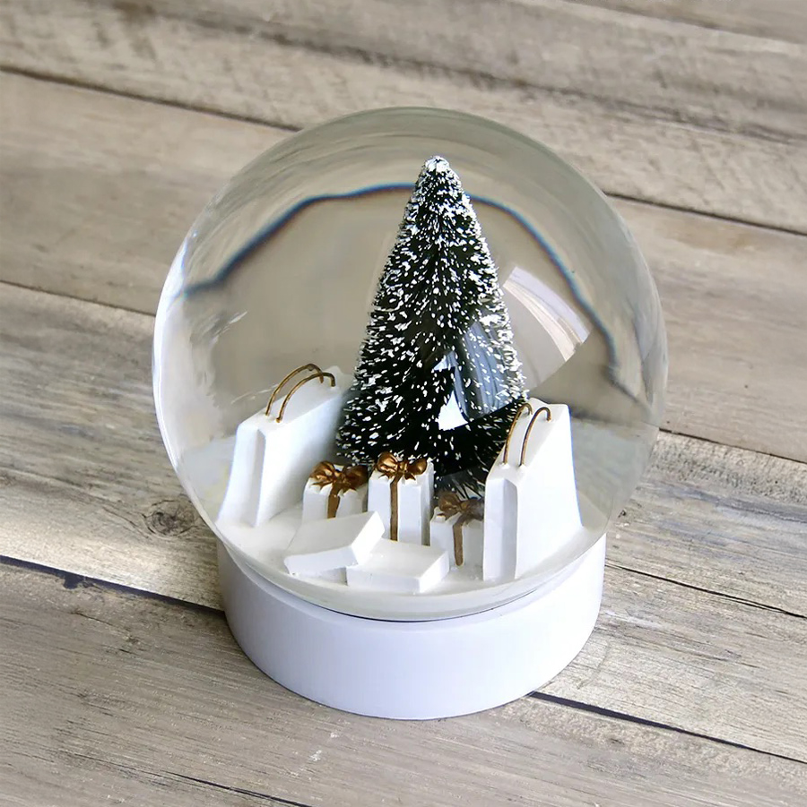 画像6: 【 HM 】ツリー&ギフト スノードーム ZODAX LA H16cm シンプルでおしゃれ (6)