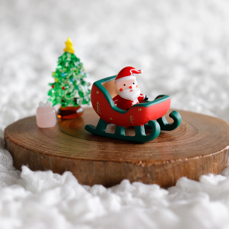 The Joy Luck Club サンタのソリ そり ツリー柄 ミニチュア オブジェ クリスマス Nature Ave
