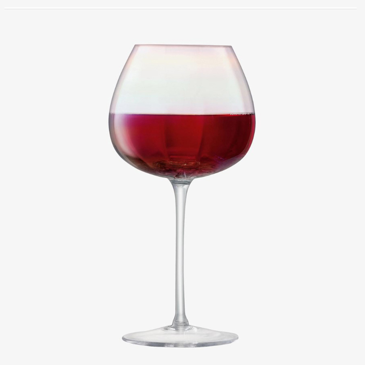 【LSA】PEARL ワイングラス　460ml 4個セット Pearl Red Wine Glass x 4 Mother of Pearl 箱入り  ハンドメイド ポーランド製