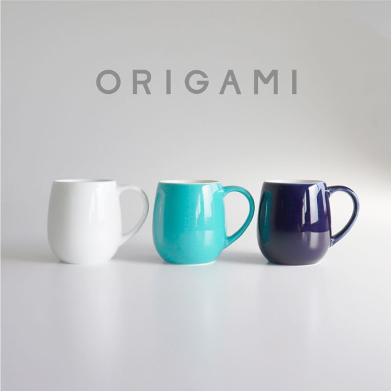 【ORIGAMI】アロマバレルマグ　ラテ　オリガミ　コーヒー　磁器カップ　マグカップ　日本製　Aroma Barrel