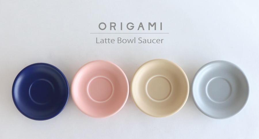 ORIGAMI マットカラー　ソーサー　ネイビー　ベージュ　ブレー　ピンク　