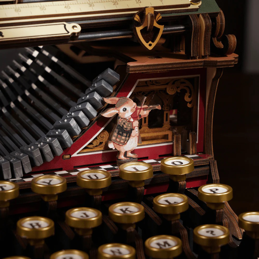 画像10: 【Rolife】Mechanical Typewriter (Magic version)　メカニカルギア タイプライター　レトロ   英語版説明書　ウッドパズル　DIY (10)